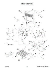 Unit Parts parts for Kitchenaid Bottom-Mount Refrigerator KRFF305ESS07 from AppliancePartsPros.com