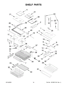 Shelf Parts parts for Kitchenaid Bottom-Mount Refrigerator KRFF305ESS07 from AppliancePartsPros.com