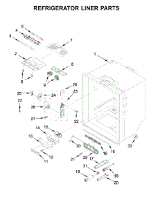 Refrigerator Liner Parts parts for Kitchenaid Bottom-Mount Refrigerator KRFF305EWH02 from AppliancePartsPros.com