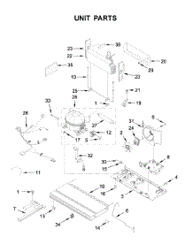 Unit Parts parts for Kitchenaid Bottom-Mount Refrigerator KRFF305EWH02 from AppliancePartsPros.com