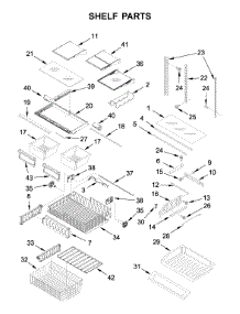 Shelf Parts parts for Kitchenaid Bottom-Mount Refrigerator KRFF305EWH02 from AppliancePartsPros.com