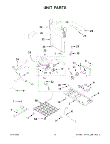 Unit Parts parts for Kitchenaid Bottom-Mount Refrigerator KRFF305EWH04 from AppliancePartsPros.com