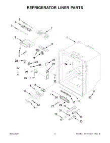 Refrigerator Liner Parts parts for Kitchenaid Bottom-Mount Refrigerator KRFF305EWH05 from AppliancePartsPros.com