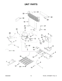 Unit Parts parts for Kitchenaid Bottom-Mount Refrigerator KRFF305EWH06 from AppliancePartsPros.com