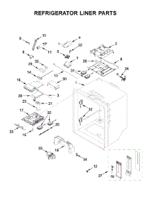 Refrigerator Liner Parts parts for Kitchenaid Bottom-Mount Refrigerator KRFF507HBS02 from AppliancePartsPros.com