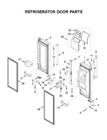 Refrigerator Door Parts parts for Kitchenaid Bottom-Mount Refrigerator KRFF507HBS02 from AppliancePartsPros.com