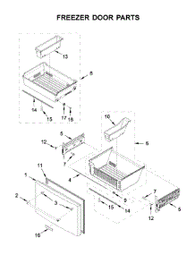Freezer Door Parts parts for Kitchenaid Bottom-Mount Refrigerator KRFF507HBS02 from AppliancePartsPros.com
