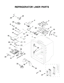 Refrigerator Liner Parts parts for Kitchenaid Bottom-Mount Refrigerator KRFF507HPS01 from AppliancePartsPros.com