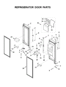 Refrigerator Door Parts parts for Kitchenaid Bottom-Mount Refrigerator KRFF507HPS01 from AppliancePartsPros.com