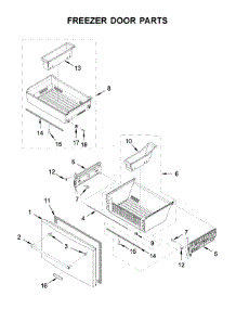 Freezer Door Parts parts for Kitchenaid Bottom-Mount Refrigerator KRFF507HPS01 from AppliancePartsPros.com