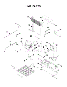 Unit Parts parts for Kitchenaid Bottom-Mount Refrigerator KRFF507HPS01 from AppliancePartsPros.com