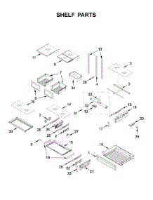 Shelf Parts parts for Kitchenaid Bottom-Mount Refrigerator KRFF507HPS01 from AppliancePartsPros.com