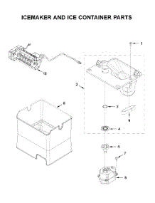 Icemaker & Ice Container Parts parts for Kitchenaid Bottom-Mount Refrigerator KRFF507HPS01 from AppliancePartsPros.com