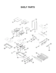 Shelf Parts parts for Kitchenaid Bottom-Mount Refrigerator KRFF507HPS02 from AppliancePartsPros.com