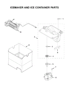 Icemaker And Ice Container Parts parts for Kitchenaid Bottom-Mount Refrigerator KRFF507HPS02 from AppliancePartsPros.com