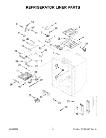 Refrigerator Liner Parts parts for Kitchenaid Bottom-Mount Refrigerator KRFF577KPS01 from AppliancePartsPros.com