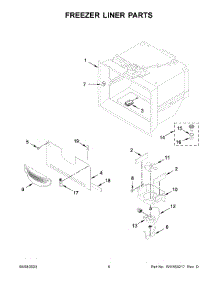 Freezer Liner Parts parts for Kitchenaid Bottom-Mount Refrigerator KRFF577KPS02 from AppliancePartsPros.com
