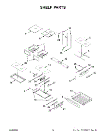 Shelf Parts parts for Kitchenaid Bottom-Mount Refrigerator KRFF577KPS02 from AppliancePartsPros.com
