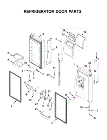 Refrigerator Door Parts parts for Kitchenaid Bottom-Mount Refrigerator KRMF706EBS04 from AppliancePartsPros.com
