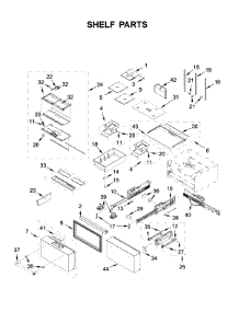 Shelf Parts parts for Kitchenaid Bottom-Mount Refrigerator KRMF706EBS04 from AppliancePartsPros.com