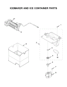 Icemaker And Ice Container Parts parts for Kitchenaid Bottom-Mount Refrigerator KRMF706EBS04 from AppliancePartsPros.com