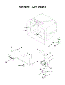 Freezer Liner Parts parts for Kitchenaid Bottom-Mount Refrigerator KRMF706ESS04 from AppliancePartsPros.com