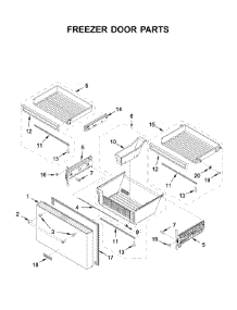 Freezer Door Parts parts for Kitchenaid Bottom-Mount Refrigerator KRMF706ESS04 from AppliancePartsPros.com