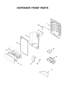 Dispenser Front Parts parts for Kitchenaid Bottom-Mount Refrigerator KRMF706ESS04 from AppliancePartsPros.com