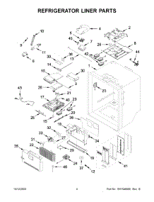 Refrigerator Liner Parts parts for Kitchenaid Refrigerator KRMF706ESS05 from AppliancePartsPros.com