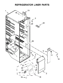 Refrigerator Liner Parts parts for Kitchenaid Side-By-Side Refrigerator KRSC700HBS00 from AppliancePartsPros.com
