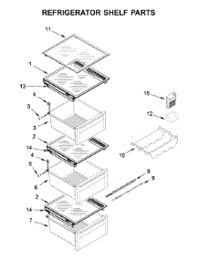 Refrigerator Shelf Parts parts for Kitchenaid Side-By-Side Refrigerator KRSC700HBS00 from AppliancePartsPros.com