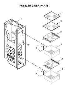 Freezer Liner Parts parts for Kitchenaid Side-By-Side Refrigerator KRSC700HBS00 from AppliancePartsPros.com