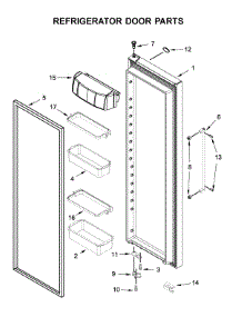Refrigerator Door Parts parts for Kitchenaid Side-By-Side Refrigerator KRSC700HBS00 from AppliancePartsPros.com