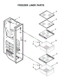 Freezer Liner Parts parts for Kitchenaid Side-By-Side Refrigerator KRSC700HBS01 from AppliancePartsPros.com
