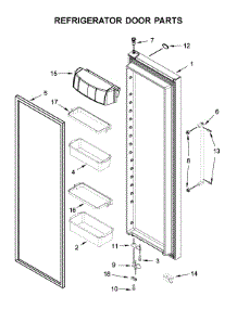 Refrigerator Door Parts parts for Kitchenaid Side-By-Side Refrigerator KRSC700HBS01 from AppliancePartsPros.com