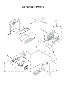 Dispenser Parts parts for Kitchenaid Side-By-Side Refrigerator KRSC700HBS01 from AppliancePartsPros.com