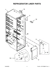 Refrigerator Liner Parts parts for Kitchenaid Side-By-Side Refrigerator KRSC700HBS05 from AppliancePartsPros.com
