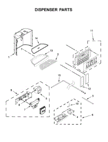 Dispenser Parts parts for Kitchenaid Side-By-Side Refrigerator KRSC700HPS00 from AppliancePartsPros.com