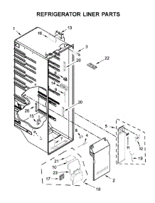 Refrigerator Liner Parts parts for Kitchenaid Side-By-Side Refrigerator KRSC700HPS01 from AppliancePartsPros.com