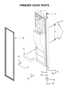 Freezer Door Parts parts for Kitchenaid Side-By-Side Refrigerator KRSC700HPS01 from AppliancePartsPros.com