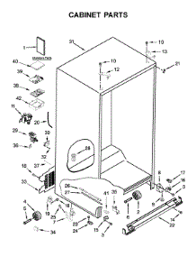 Cabinet Parts parts for Kitchenaid Side-By-Side Refrigerator KRSC703HBS00 from AppliancePartsPros.com
