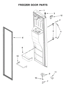 Freezer Door Parts parts for Kitchenaid Side-By-Side Refrigerator KRSC703HBS00 from AppliancePartsPros.com