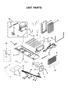 Unit Parts parts for Kitchenaid Side-By-Side Refrigerator KRSC703HBS00 from AppliancePartsPros.com
