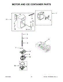 Motor And Ice Container Parts parts for Kitchenaid Side-By-Side Refrigerator KRSC703HBS04 from AppliancePartsPros.com