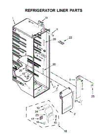 Refrigerator Liner Parts parts for Kitchenaid Side-By-Side Refrigerator KRSC703HPS00 from AppliancePartsPros.com