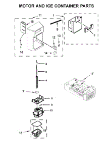 Motor And Ice Container Parts parts for Kitchenaid Side-By-Side Refrigerator KRSC703HPS00 from AppliancePartsPros.com
