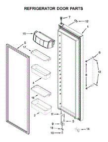 Refrigerator Door Parts parts for Kitchenaid Side-By-Side Refrigerator KRSC703HPS00 from AppliancePartsPros.com