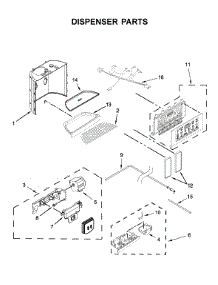 Dispenser Parts parts for Kitchenaid Side-By-Side Refrigerator KRSC703HPS00 from AppliancePartsPros.com