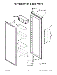 Refrigerator Door Parts parts for Kitchenaid Side-By-Side Refrigerator KRSC703HPS01 from AppliancePartsPros.com