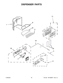 Dispenser Parts parts for Kitchenaid Side-By-Side Refrigerator KRSF705HBS00 from AppliancePartsPros.com